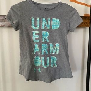 medium athletic shirt. under armor.